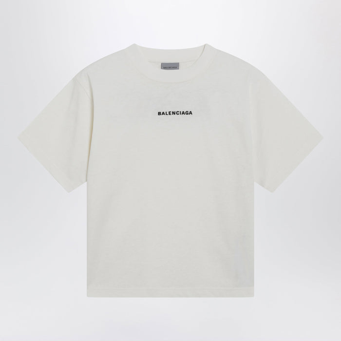 Balenciaga Balenciaga Back Medium Fit T-Shirt In Cream