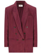 Saint Laurent Double-Breasted Jacket In Silk Habotai