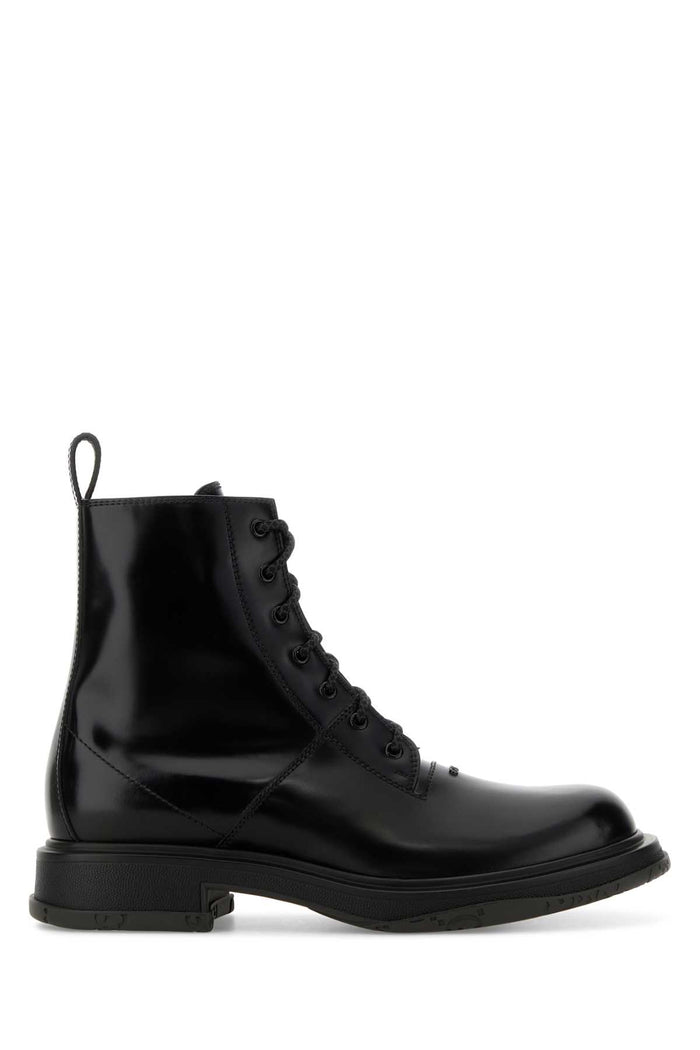 Gucci Black Leather Ankle Boots