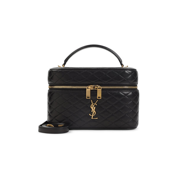 Saint Laurent Black Leather Large Vanity Gaby Handbag