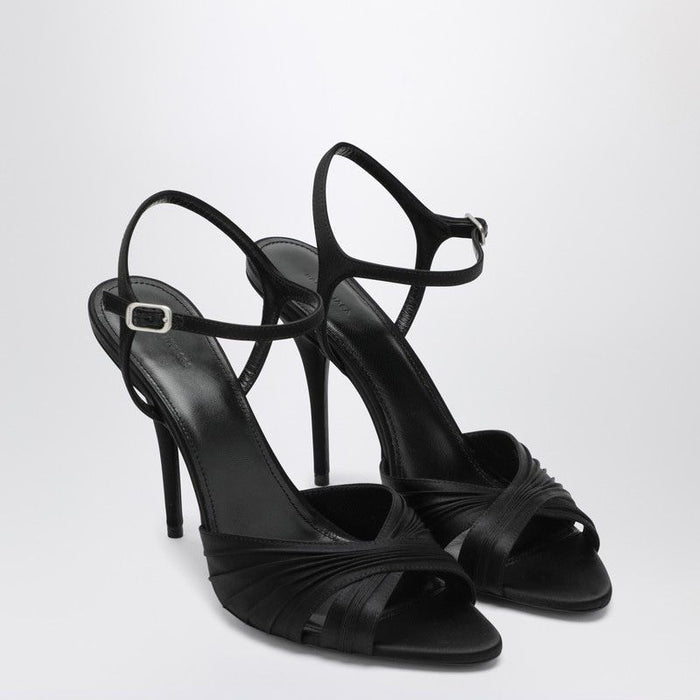 Balenciaga Black Dynastie Satin Sandals