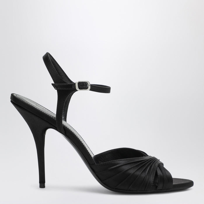 Balenciaga Black Dynastie Satin Sandals