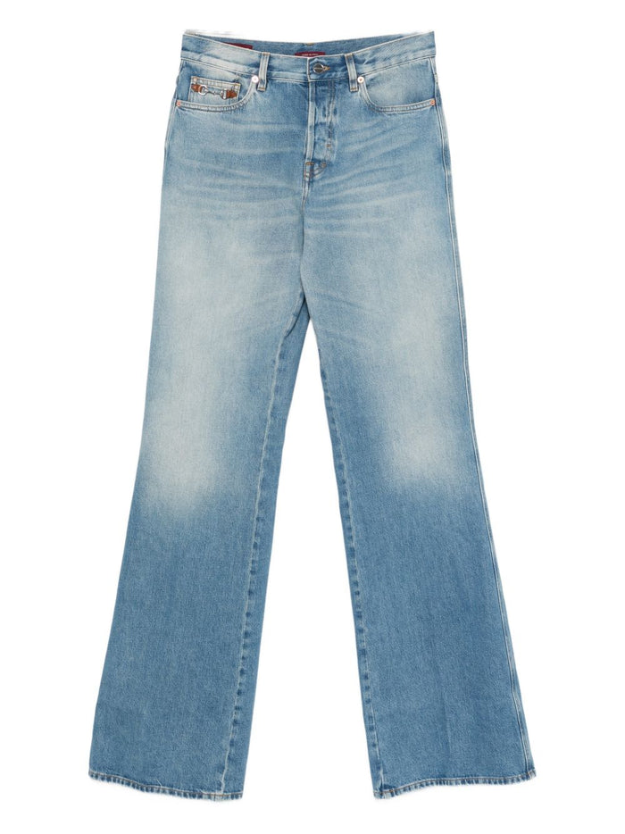 Gucci Cotton Denim Flare Pants