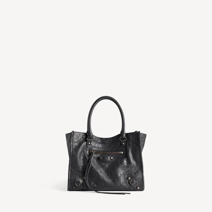 Balenciaga Black Leather Mini Le City Handbag
