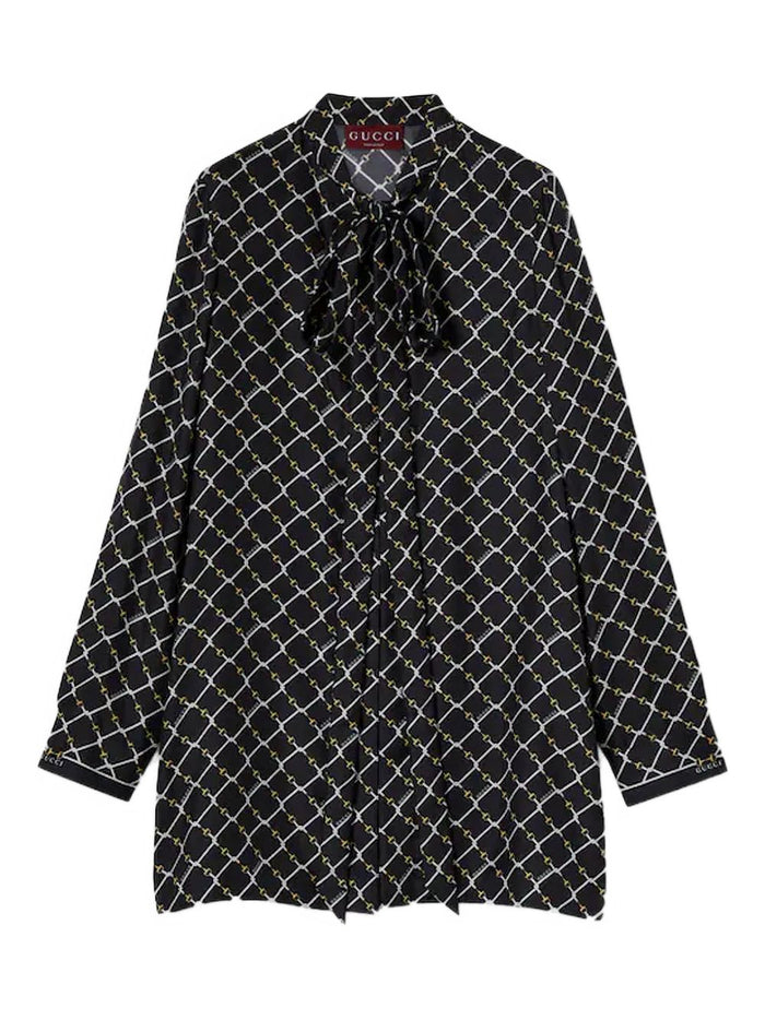 Gucci Printed Silk Mini Dress