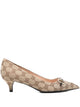 Gucci Nude Fabric Werin 55 Pump