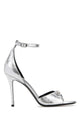 Balenciaga Silver Leather City Up Sandals