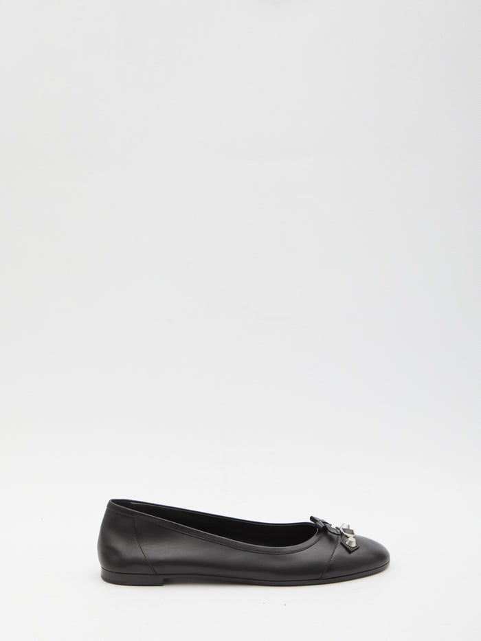 Balenciaga Black Silver City Up Ballerina Bow