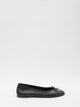 Balenciaga Black Leather City Up Ballerinas
