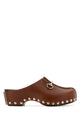 Gucci Leather Clogs With Buckle