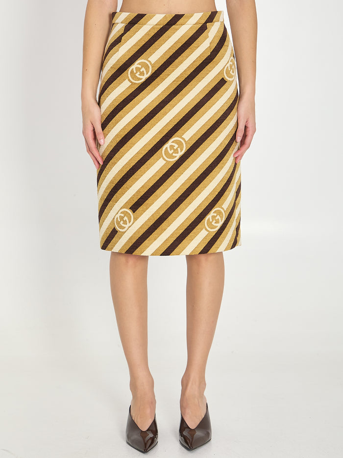Gucci Embroidered Chenille Skirt