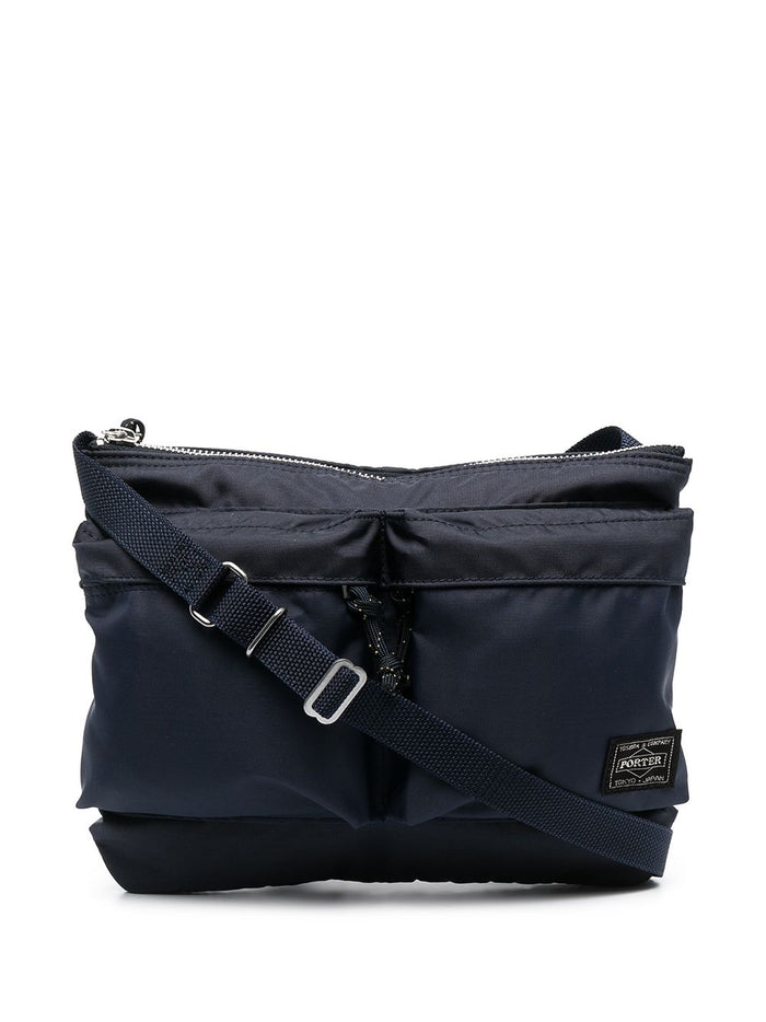 Porter Yoshida Blue Nylon Shoulder Bag
