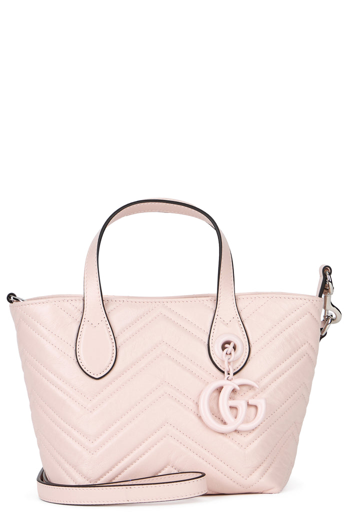 Gucci Marmont Mini Handbag In Chevron Leather