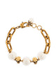 Alexander Mcqueen Pearl-Like Skull Chain Bracelet