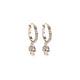 Alexander Mcqueen Gold Tone Crystal Skull Earrings