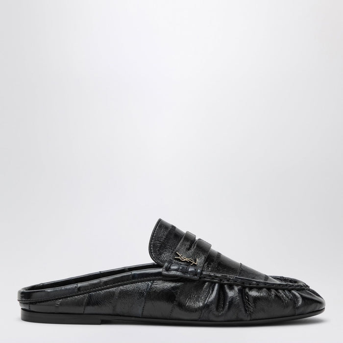 Saint Laurent Le Loafer Mules In Eel Leather In Blue