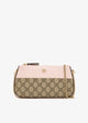 Gucci Bi-Colour Gg Marmont Mini Bag In Pink Leather