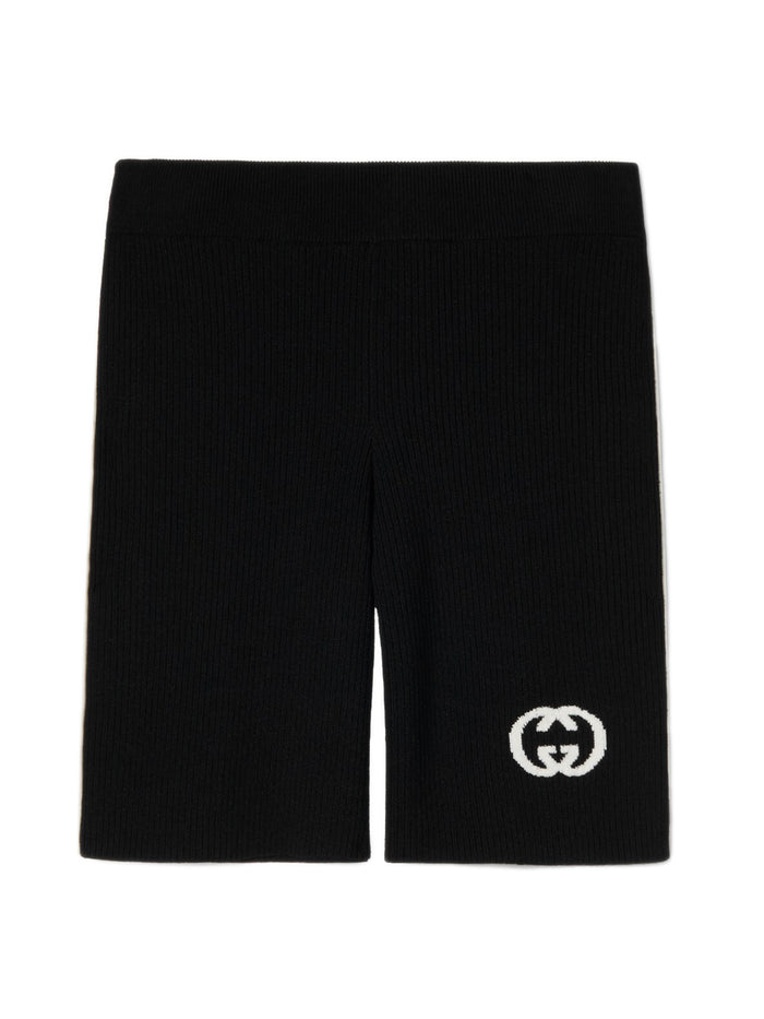 Gucci Ribbed Shorts With Intarsia