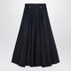 Balenciaga Navy Blue Maxi Godet Denim Skirt