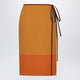 Saint Laurent Mid-Rise Pencil Skirt In Nylon, Yellow