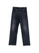 Balenciaga Navy Dirty White Blue Curved Knee Pants