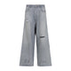 Balenciaga Light Blue Baggy Jeans With Rips
