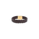 Bottega Veneta Dark Barolo Intrecciato Leather Bracelet