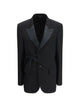 Balenciaga Black Wool Suit Tuxedo Jacket
