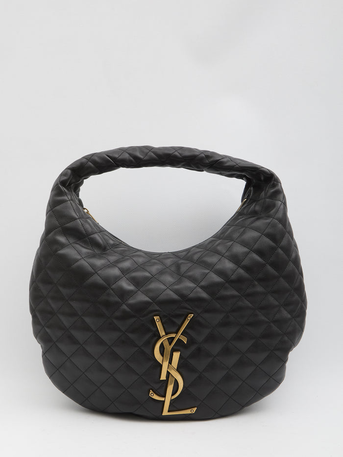 Saint Laurent Black Nappa Leather Icare Shoulder Bag