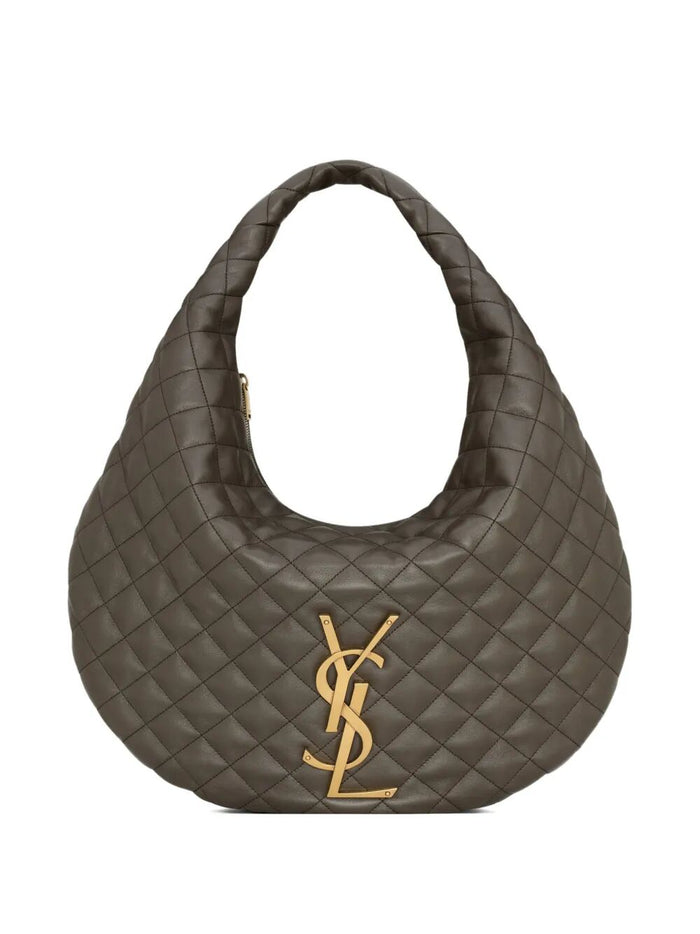 Saint Laurent Mud Nappa Leather Icare Shoulder Bag