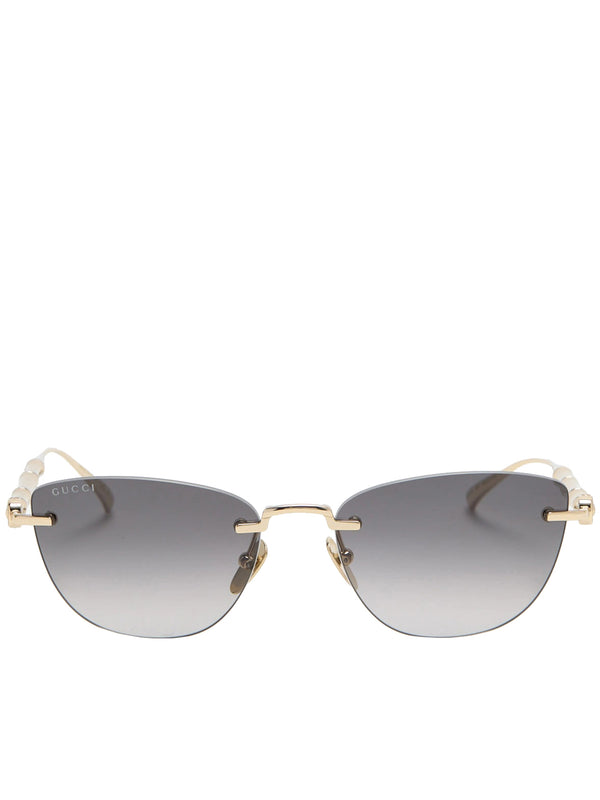 Gucci Yellow Orange Metal Glasses