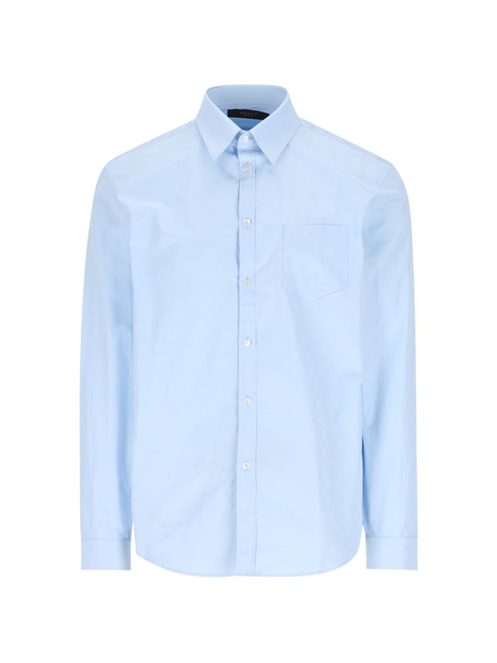 Gucci Light Blue Poplin Shirt