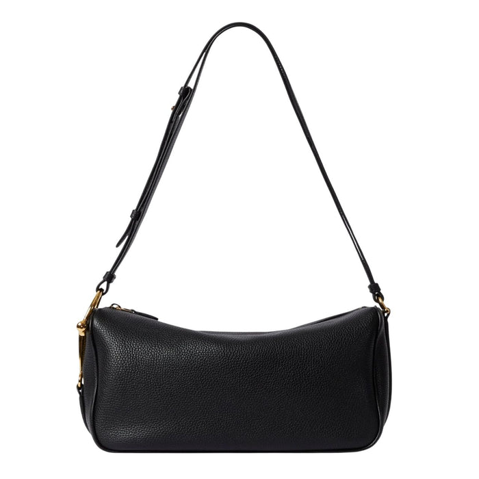 Gucci Black Leather Medium Gucci Half Horsebit Shoulder Bag