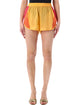 Saint Laurent Saint Laurent Color-Block Cupro Shorts