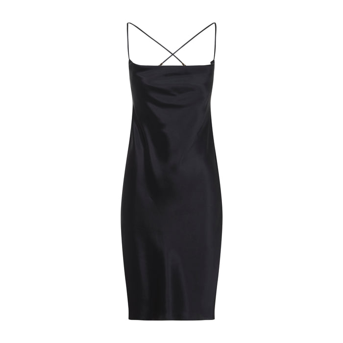Saint Laurent Black Silk Mini Dress