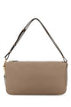 Gucci Dove Grey Leather Gucci Half Horsebit Shoulder Bag