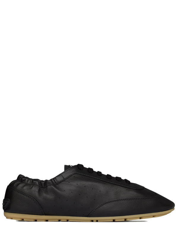 Saint Laurent Black Leather Lewis Sneakers