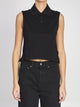 Saint Laurent Cotton Sleeveless Polo Shirt