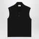 Saint Laurent Black Sleeveless Polo With Cassandre Logo