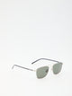 Saint Laurent Silver Rectangular Metal Sunglasses