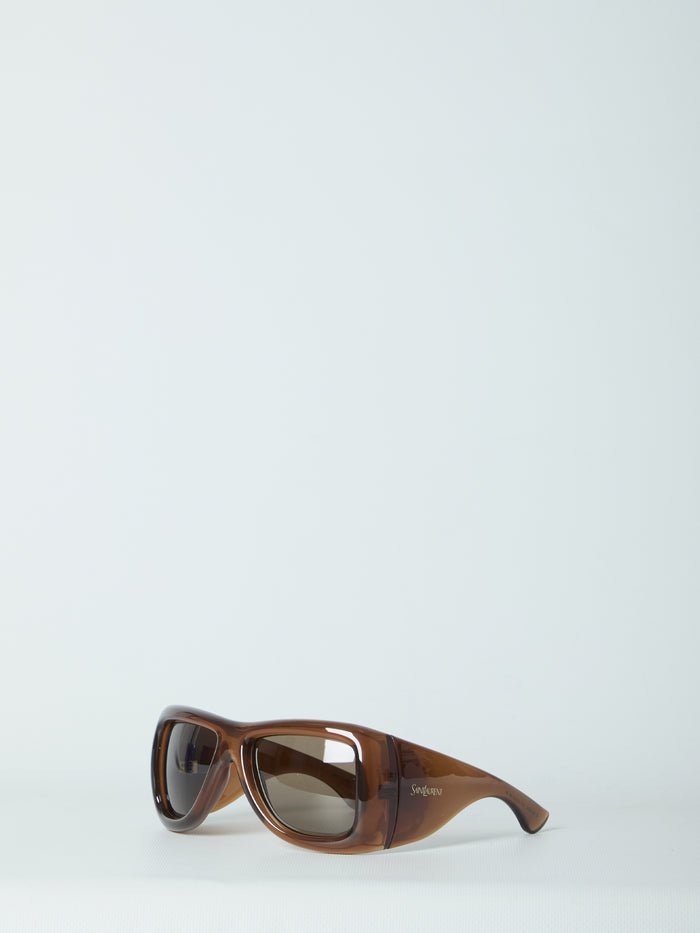 Saint Laurent Sl 902 Howl Oversized Sunglasses In Brown Gradient