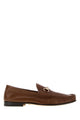 Gucci Brown Leather Gucci Lugano Loafers