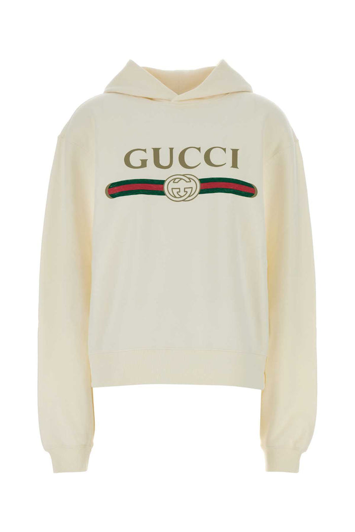 Gucci Cream Cotton Blend Sweatshirt