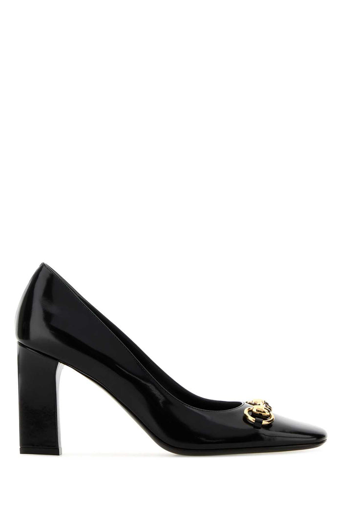 Gucci Black Calf Skin Heel