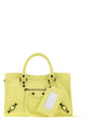Balenciaga Fluo Yellow Leather Small Le City Handbag