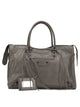 Balenciaga Le City Bag Brown Lamb Leather Cotton Plexiglas Handbag