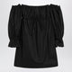 Saint Laurent Black Offtheshoulder Mini Dress
