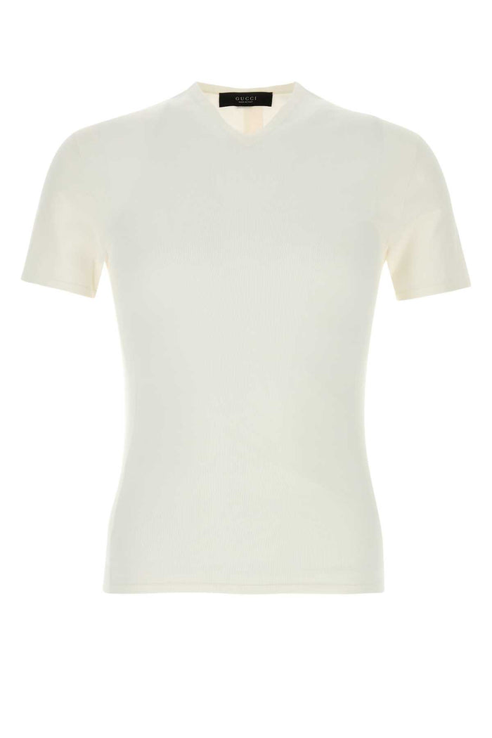 Gucci White Knit T-Shirt