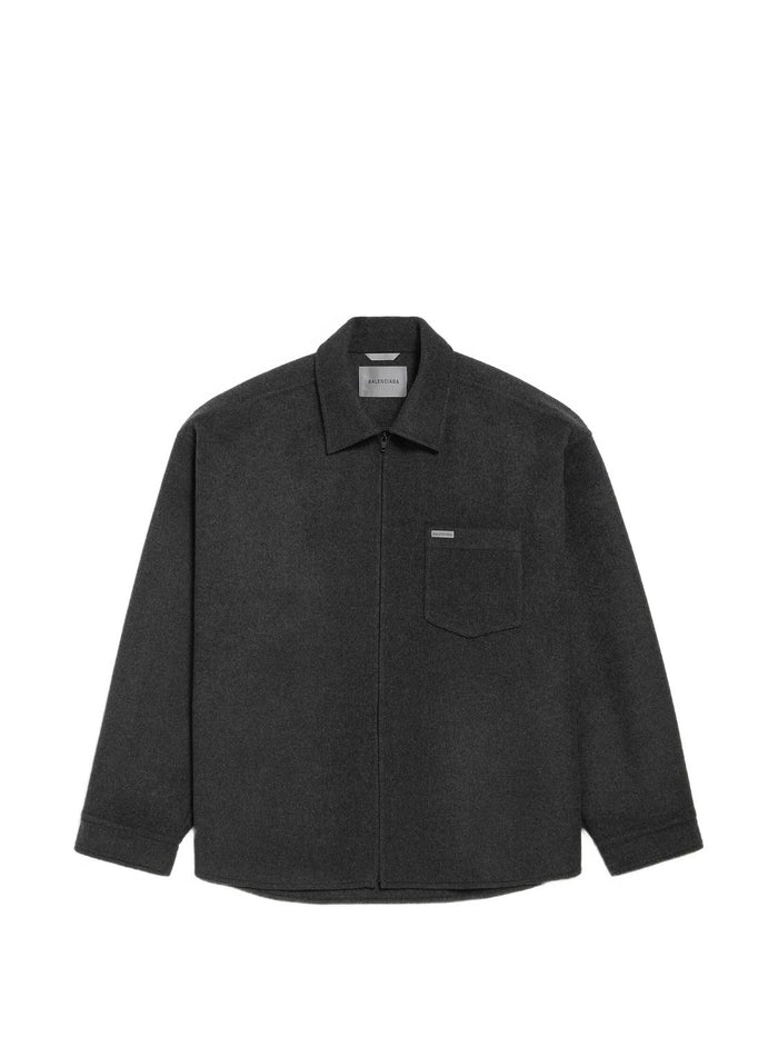 Balenciaga Charcoal Wool Blend Jacket