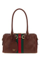 Gucci Chocolate Leather Medium Borsetto Handbag